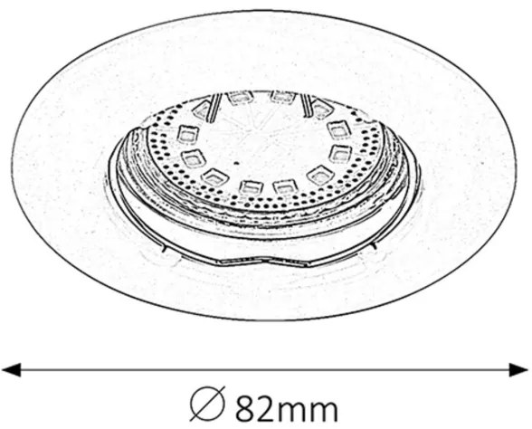 Rabalux 1163 - KÉSZLET 3xLED Beépíthető lámpa LITE 3xGU10/3W/230V