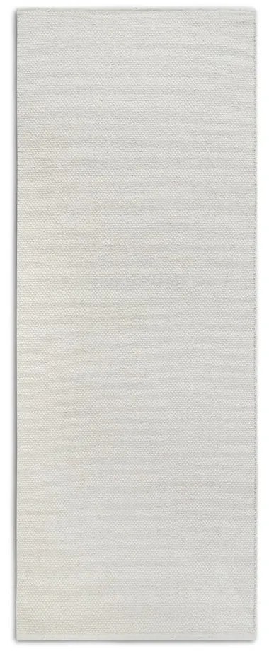 Krémszínű kézi szövésű gyapjúkeverék futószőnyeg 80x200 cm Pradesh Natural White – Elle Decoration