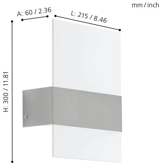Eglo 93438 - LED kültéri világítás NADELA 2xLED/2,5W/230V IP44