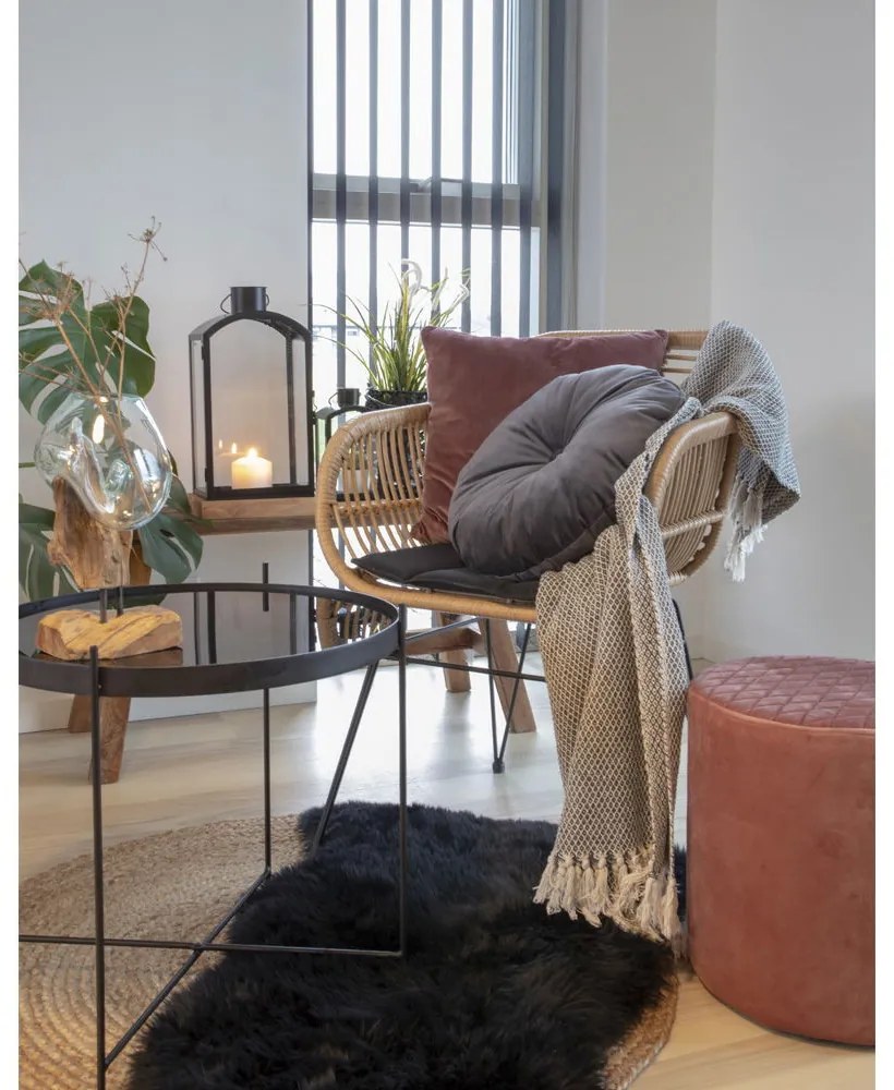 Báránybőr, fekete, 50x85 cm