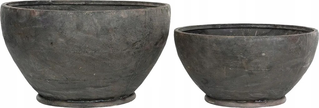 Bonsai Virágtartó Nagy Loft 2 db-os fém fekete erkély otthonra