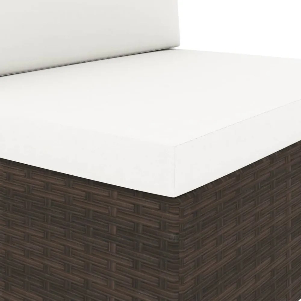 5 részes barna polyrattan kerti ülőgarnitúra
