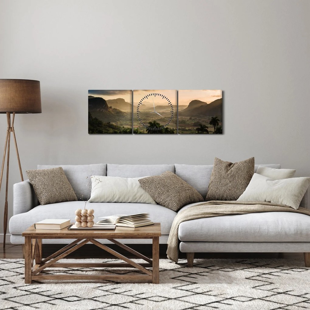 Kép - Kubai csúcsok (órával) (90x30 cm)