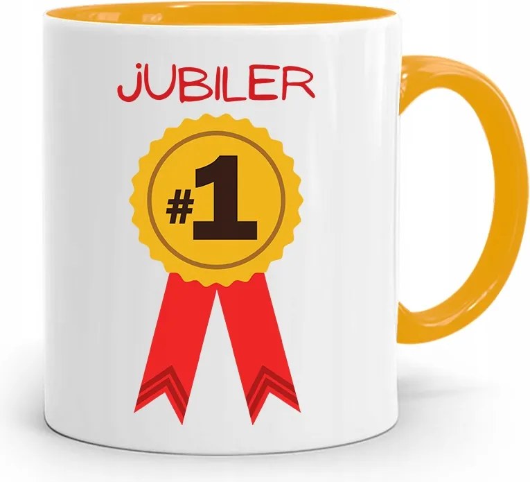 Ékszerésznek Sárga Első Számú Ékszer Bögre fényképes nyomtatással