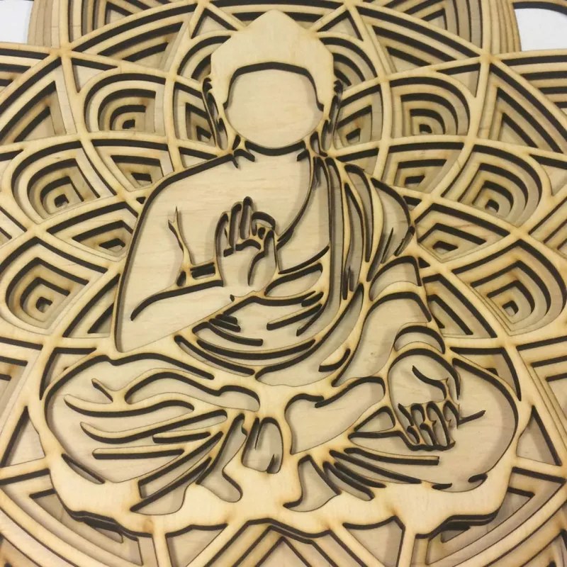 Többrétegű fafestmény | Buddha mandalában