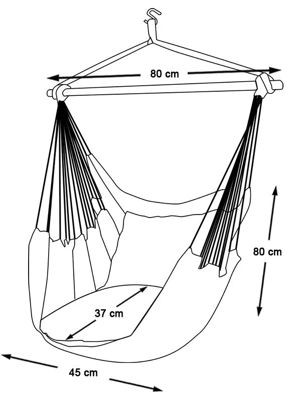 Függőszék párnával-törtfehér