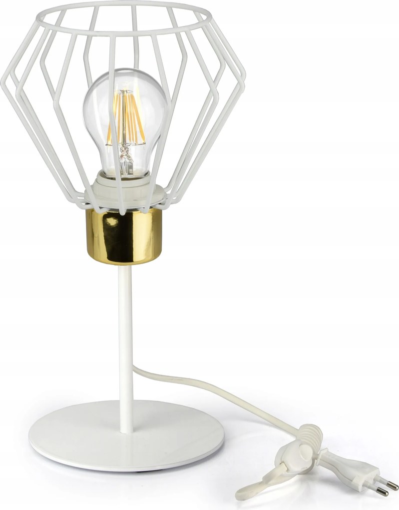 Éjjeli Asztali Lámpa Dekoratív Glamour Fehér Arany