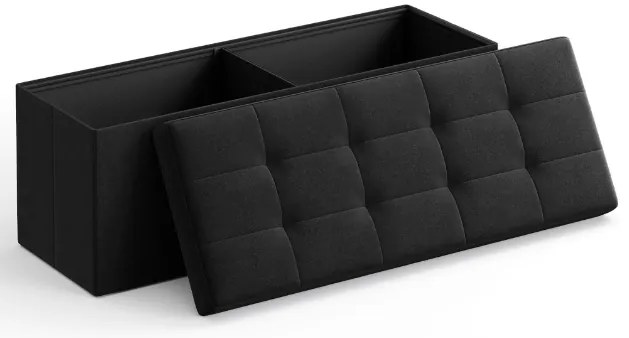 Taburette tárolóval OTTOMAN 110x38 cm fekete