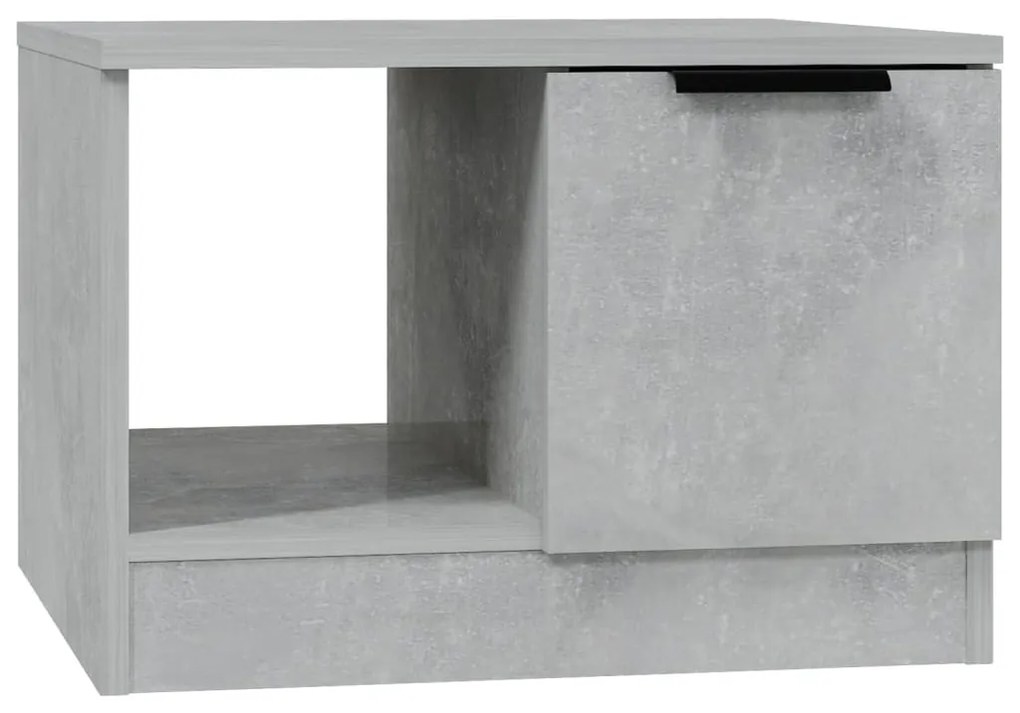 Betonszürke szerelt fa dohányzóasztal 50 x 50 x 36 cm