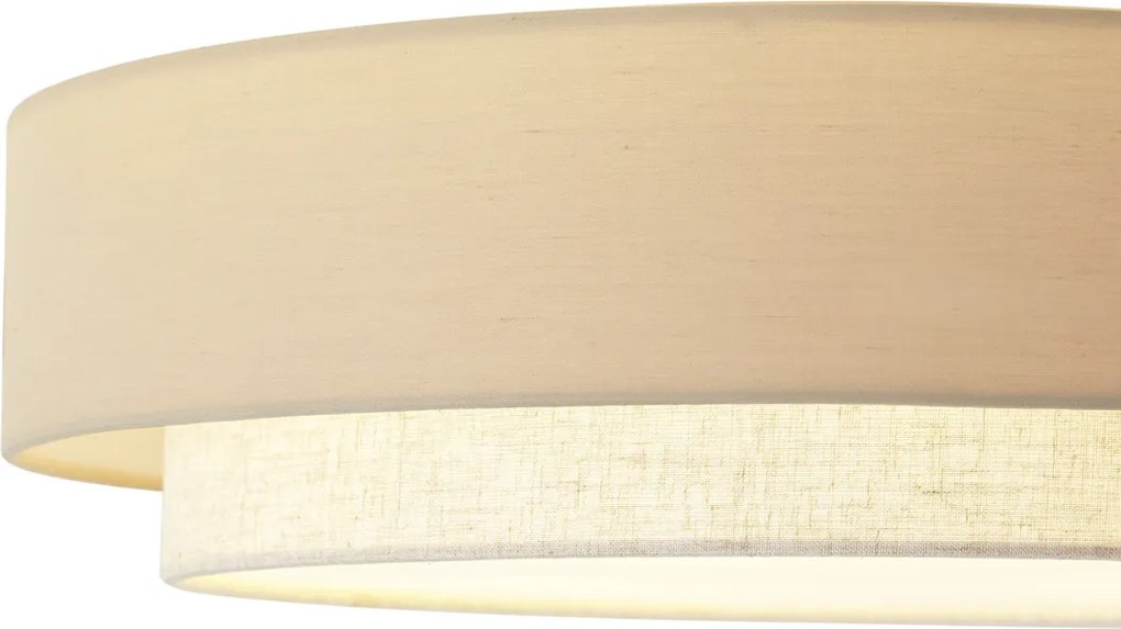 Modern mennyezeti lámpa bézs 50cm 3-lámpás - Drum Duo