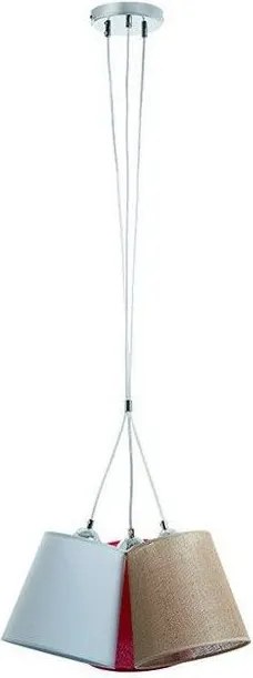 NOVA LUCE 716B-G05X1A-09 A TU ESTILO Ernyős Függesztett Lámpa Bézs, Ezüst E27 IP20