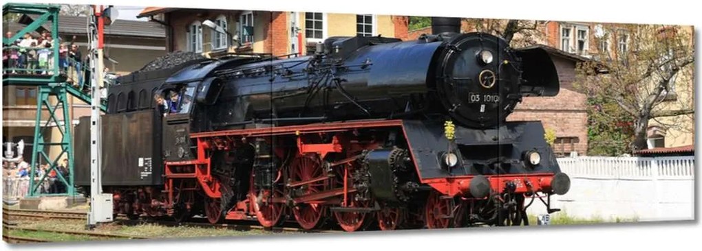 Vászonkép 60x20 Gőzmozdony parádé Wolsztyn