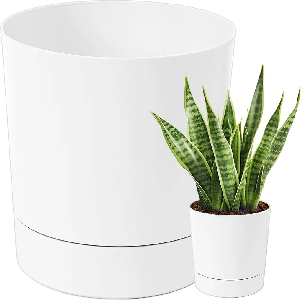 Virágtartó Fedő Virágtartó Tubo Állvánnyal Fehér 32,5x34,1cm