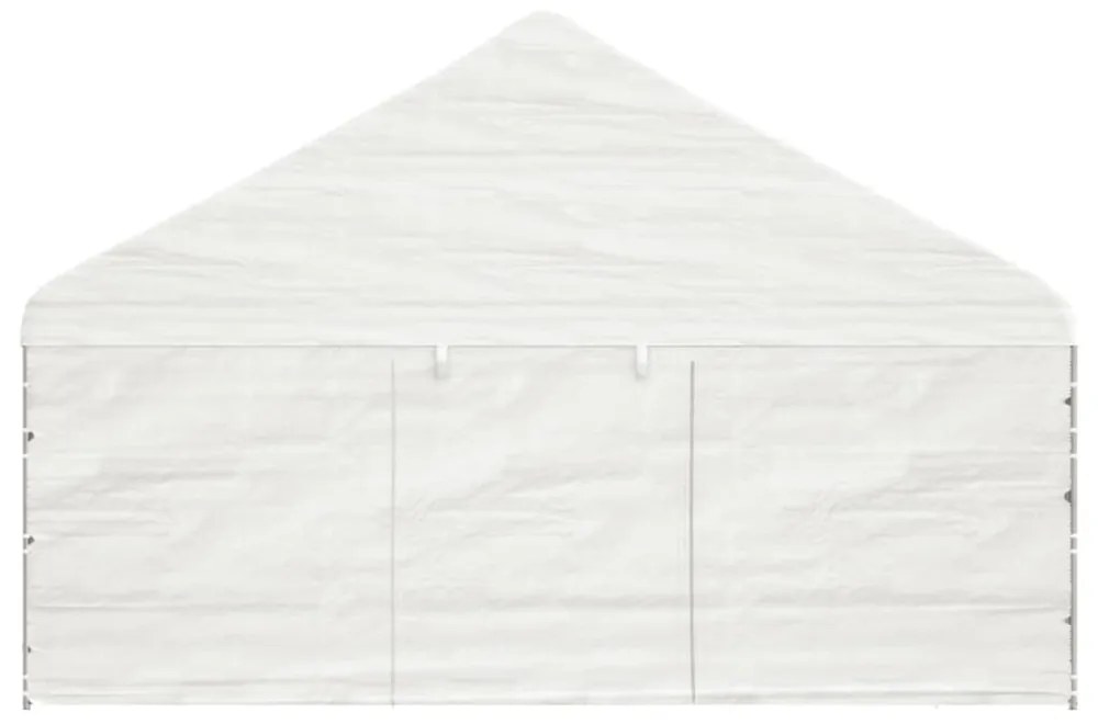 fehér polietilén pavilon tetővel 17,84 x 5,88 x 3,75 m
