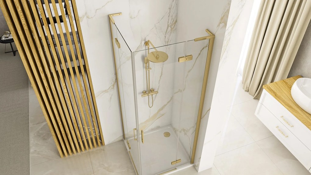 Zuhanykabin REA Hugo 80x80 Gold Brush