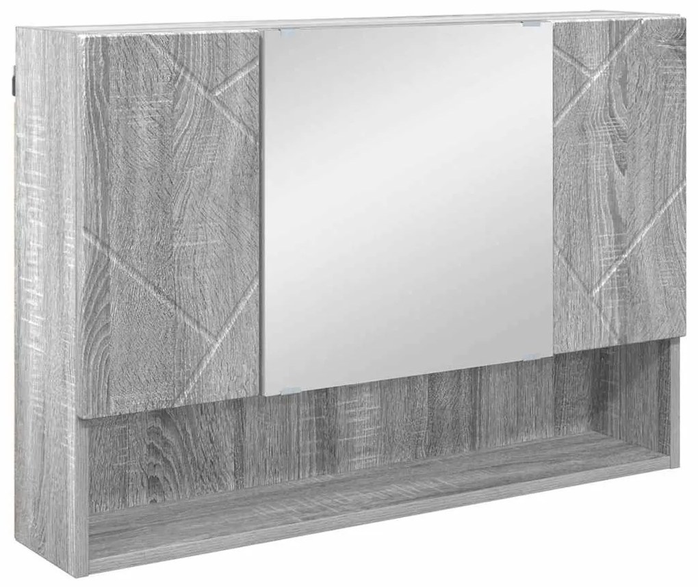 Fürdőszoba bútor szett 4 pcs Szürke sonoma 30 x 35 x 192 cm