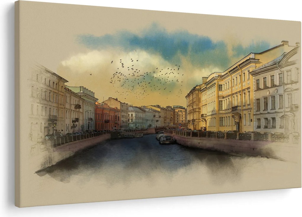 Kép - Moyka, folyó, St. Petersburg, Oroszország (90x60 cm)