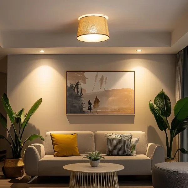 Brilagi - LED felületre szerelhető csillár CERIA 1xE27/40W/230V átm. 35 cm bézs