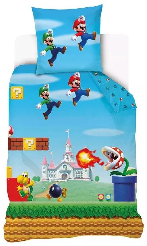 Super Mario Level ágyneműhuzat 140×200cm, 70×90 cm