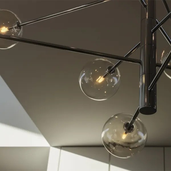 Ideal Lux - LED Csillár rúdon EQUINOXE 12xG4/2W/230V átm. 124 cm króm/átlátszó