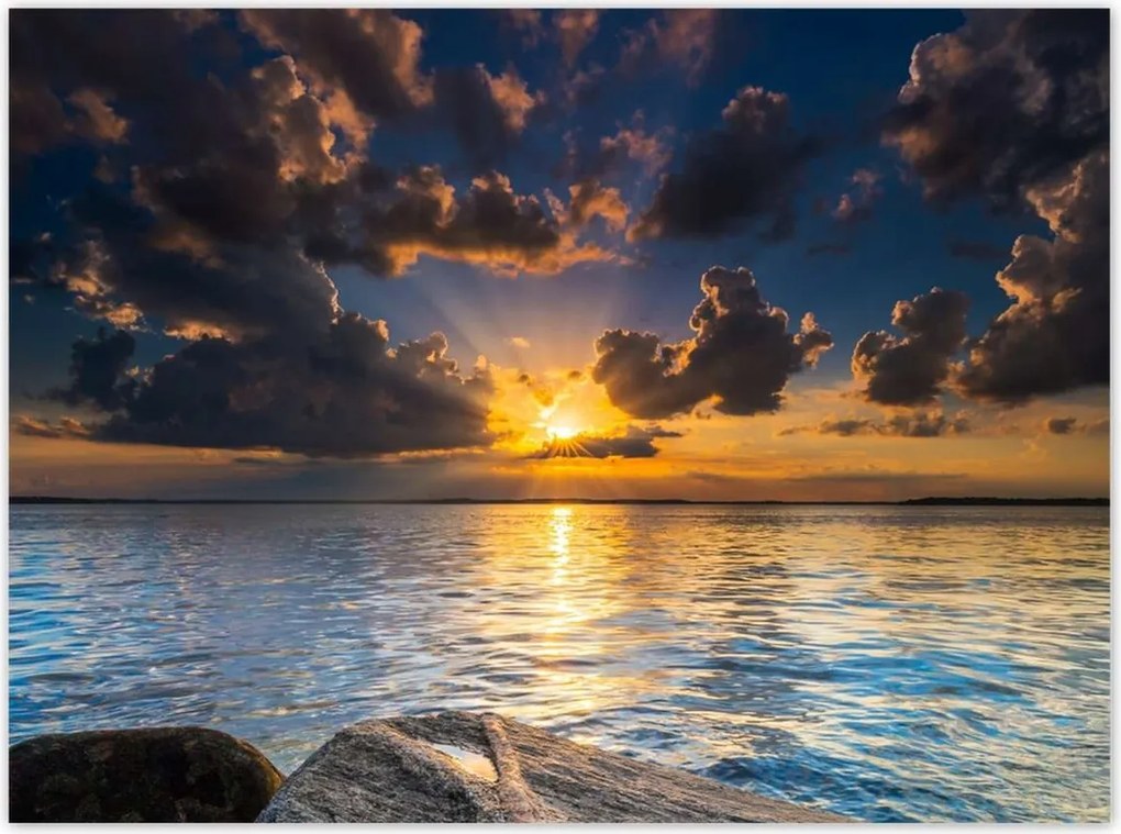 Poszterek 135x100 Sziklák Tenger Naplemente