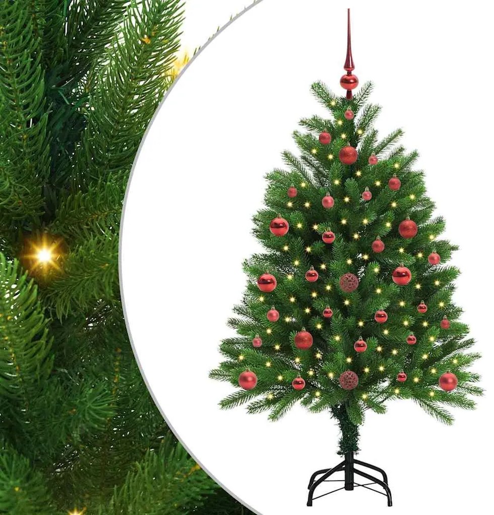 Karácsonyfa 150 LED-del állvánnyal Zöld 120 cm PE