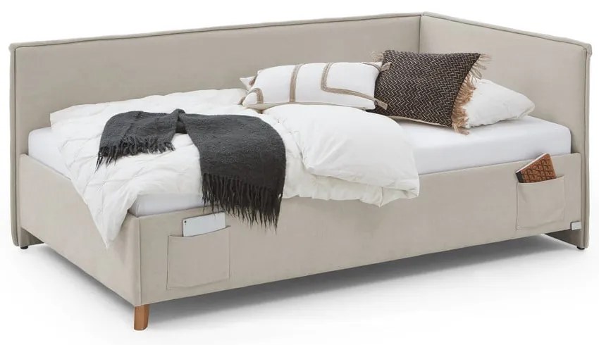 Bézs gyerekágy tárolóhellyel 90x200 cm Fun – Meise Möbel