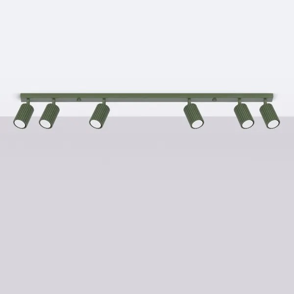 Sollux SL.1623 - Spotlámpa KARBON 6xGU10/10W/230V zöld