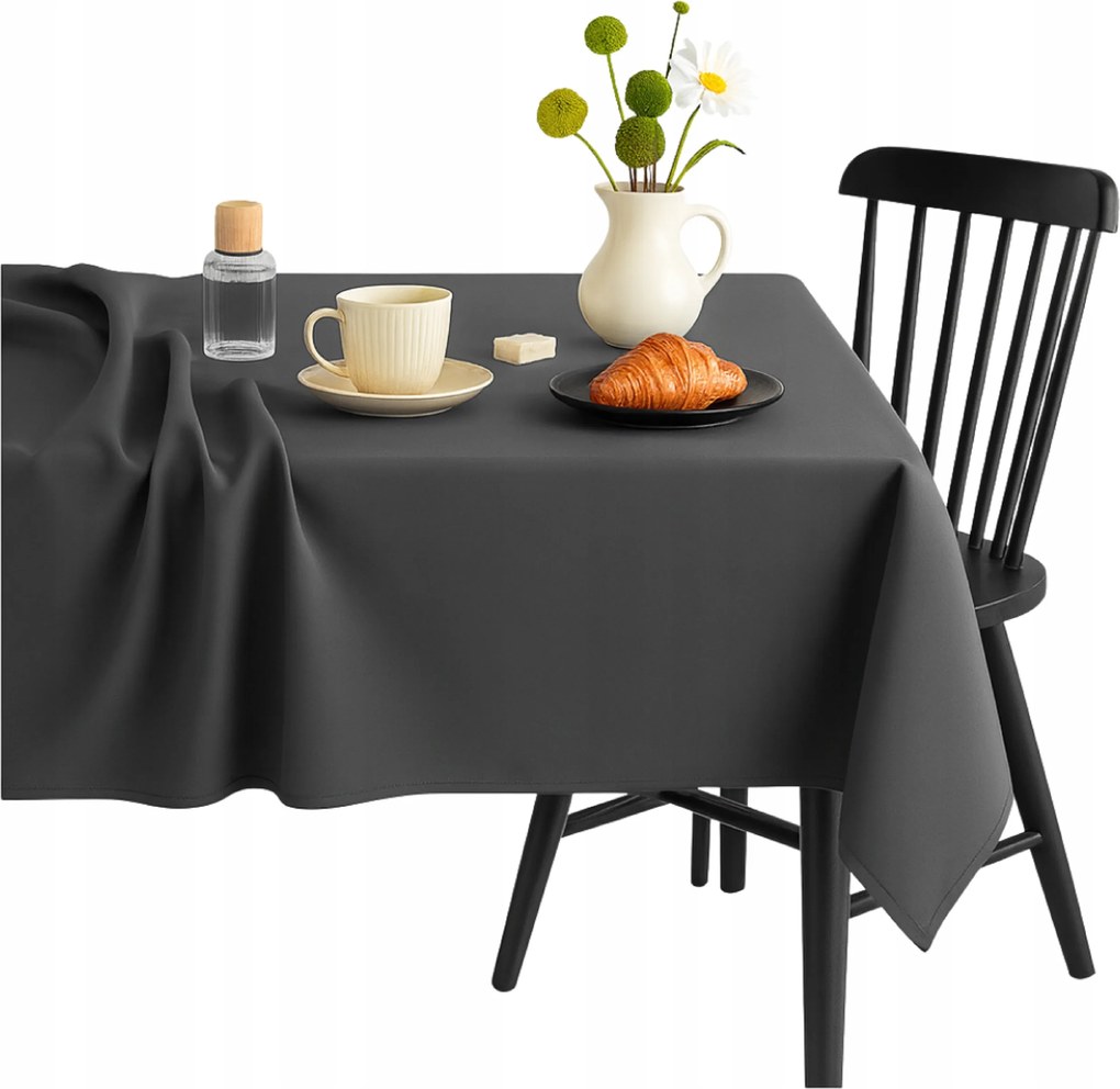 Asztalterítő sima matt 140x280 abrosz téglalap alakú univerzális szürke