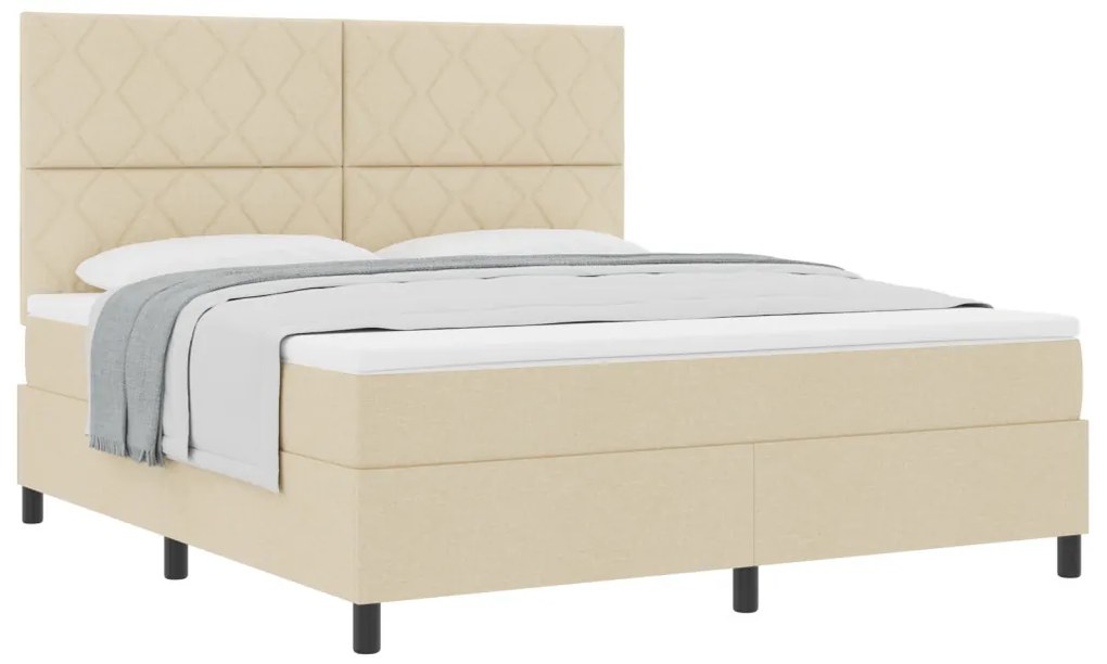 Boxspring ágy matraccal bézs szövet