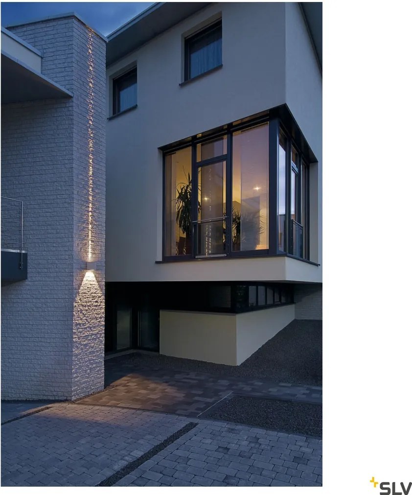 SLV 229664 OUT-BEAM Modern Kültéri Fali Lámpa Szürke LED IP44