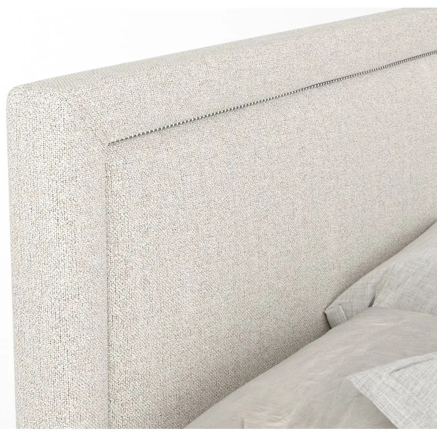Bézs ágyneműtartós boxspring ágy 160x200 cm Lavenda – Maison de Rêve