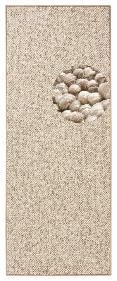 Világosbarna futószőnyeg 80x200 cm Wolly – BT Carpet