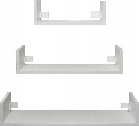 3 x Fehér Vagy Fekete Fali Polcok Könyvek Falra Akasztható Konyha Nappali