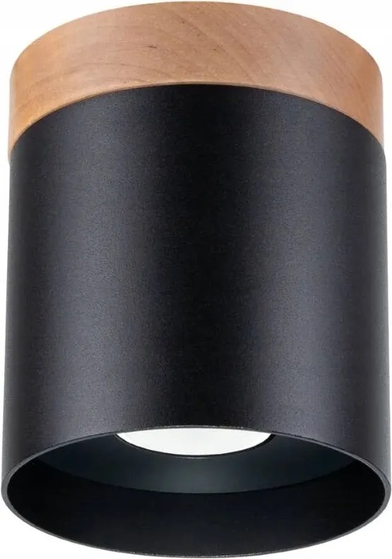 Mennyezeti spot fekete Ø12 cm GU10 10W Rif Sollux Lighting