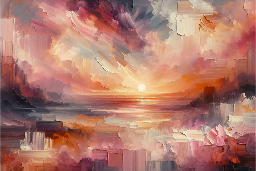 Kép - Festett alkonyat (90x60 cm)