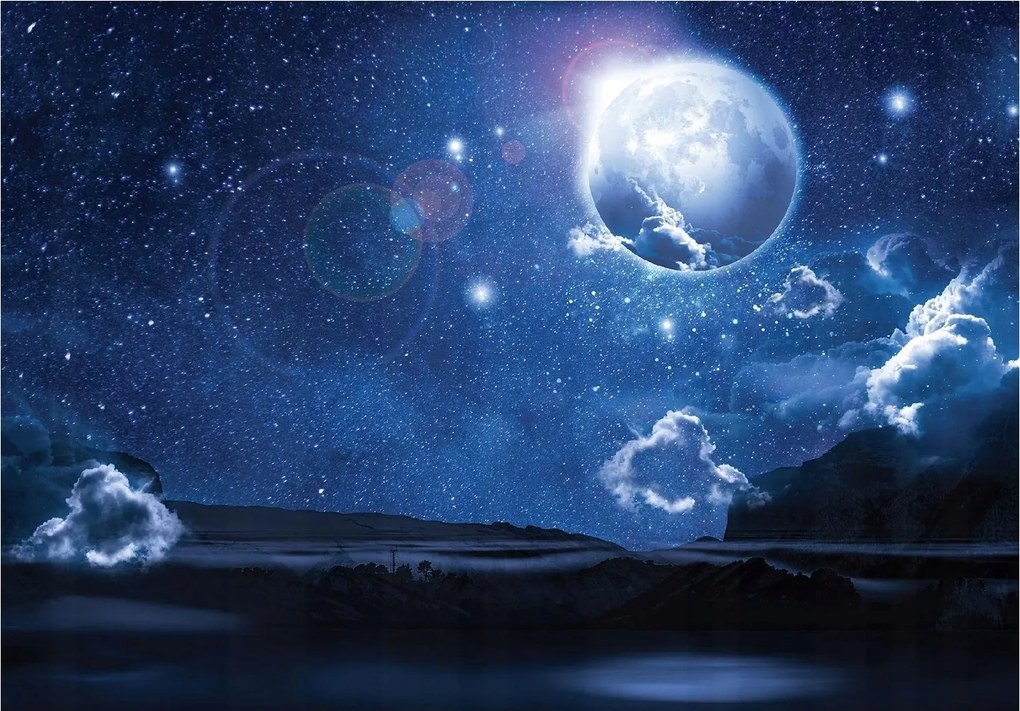 Fotótapéta Éjszakai Égbolt Éjszakai égbolt Hold 312x219