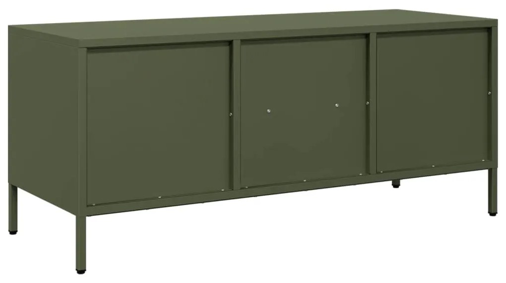 olívazöld hidegen hengerelt acél TV-szekrény 101,5x39x43,5 cm