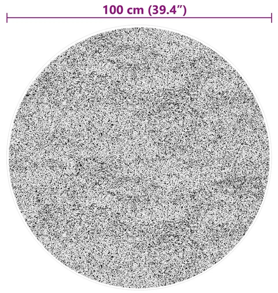 HUARTE szürke rövid szálú puha és mosható szőnyeg Ø 100 cm