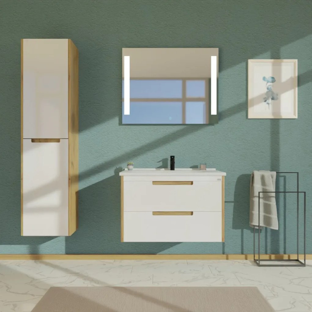 TMP GOLDY fali fürdőszobai ÁLLÓSZEKRÉNY - 155 x 35 x 30 cm