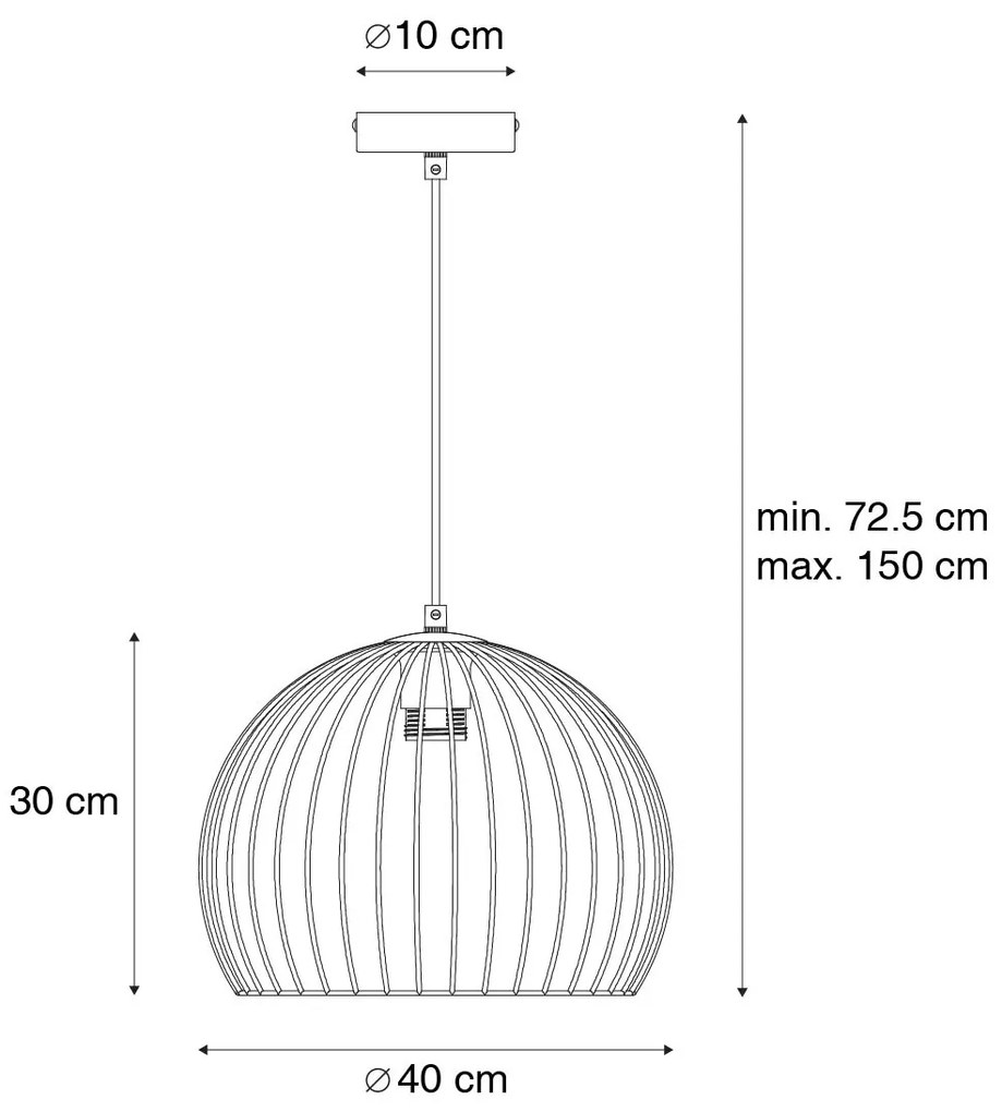 Modern lógólámpa fekete 40 cm - Koopa