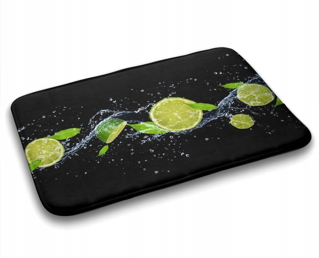 Fürdőszobaszőnyeg puha citrus-lime 75x45 cm