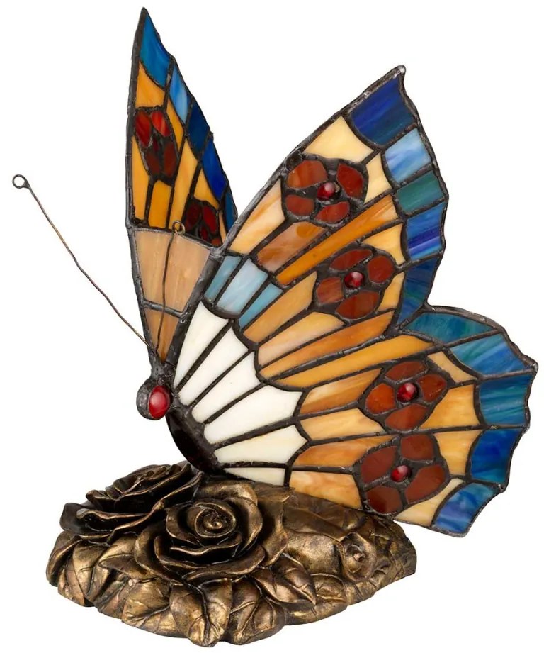 Quoizel TIFFANY ANIMAL QZ-OBUTTERFLY-TL Asztali lámpa 1x3W/G9 3000K 320LM