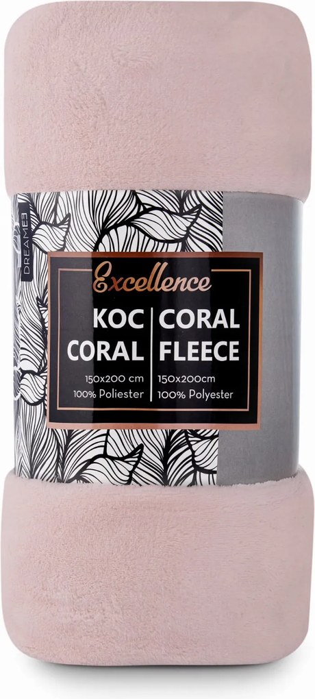 Coral mikroszálas takaró Púder Rózsaszín 150x200 cm