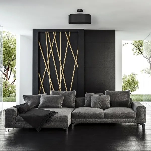 Csillár rúdon ALBA 3xE27/15W/230V fekete