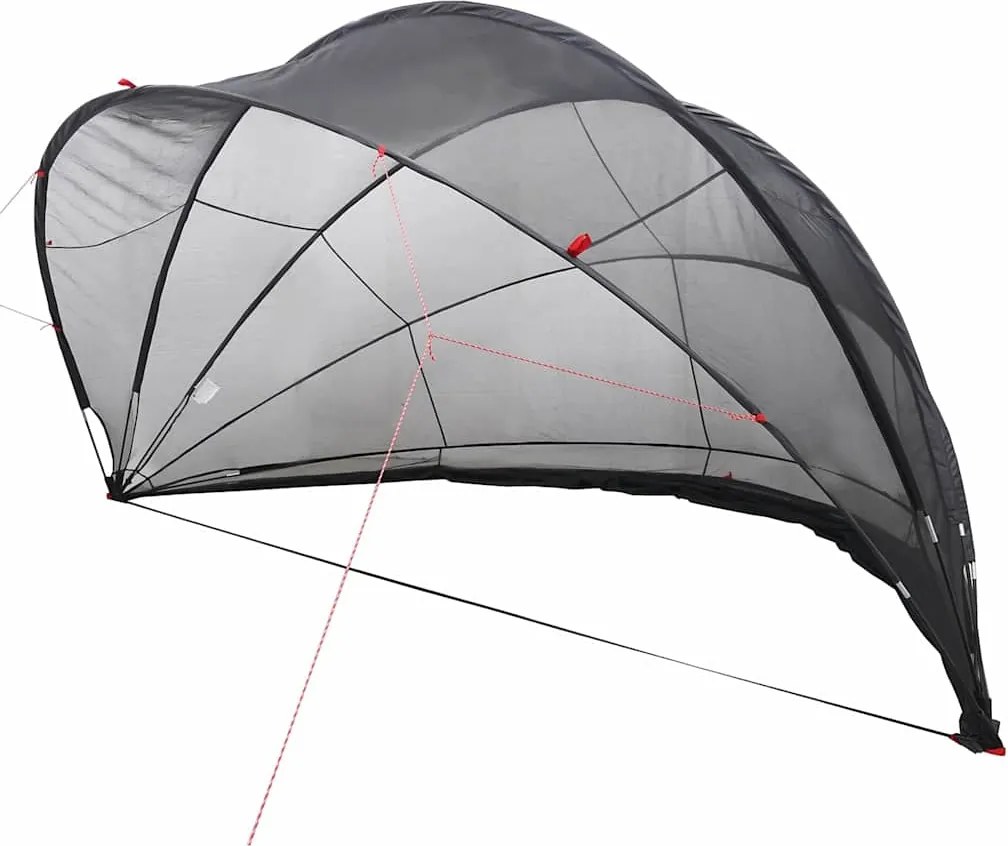 vidaXL Medence kupola Fekete 472 x 460 x 229 cm