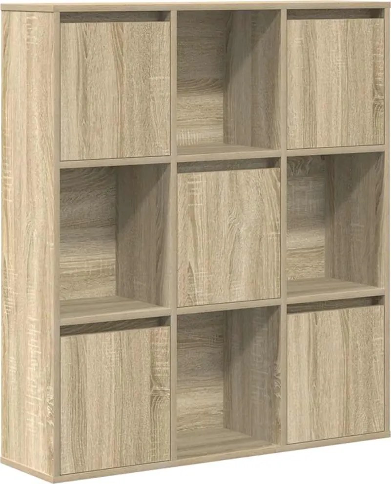 vidaXL sonoma tölgy színű szerelt fa könyvszekrény 89x24x101,5 cm