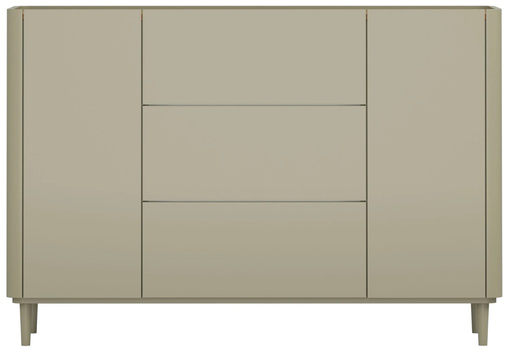 Elivo fiókos lábas komód 150 cm - eukaliptusz / baltic dune tölgy