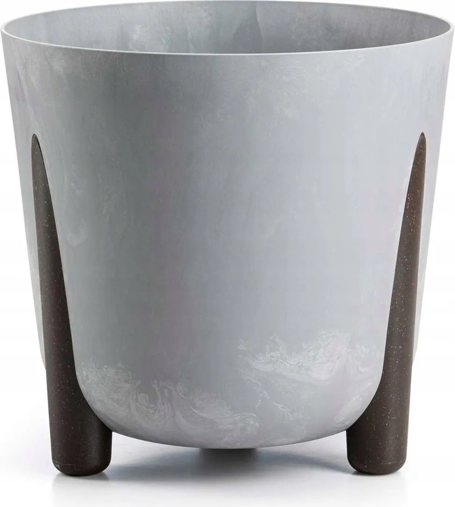 Virágtartó kaspó nagy beton utánzat Szürke erkély terasz Lábak 30xh29cm