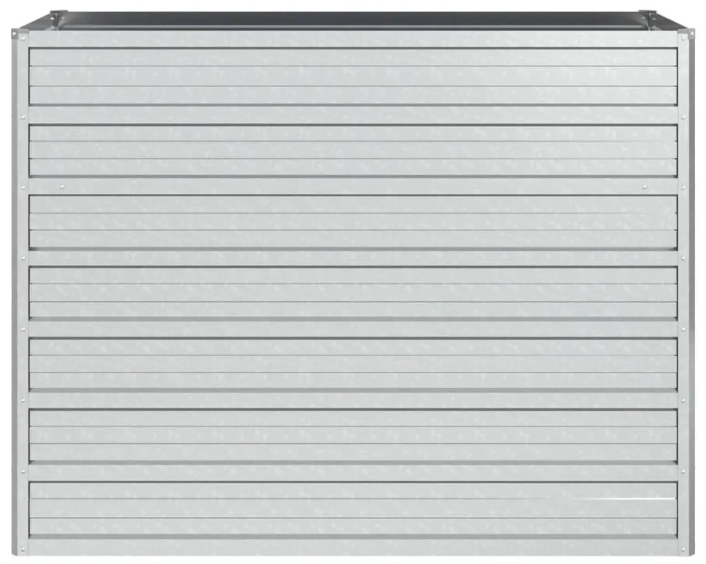 Ezüstszínű horganyzott acél kerti magaságyás 100 x 40 x 77 cm